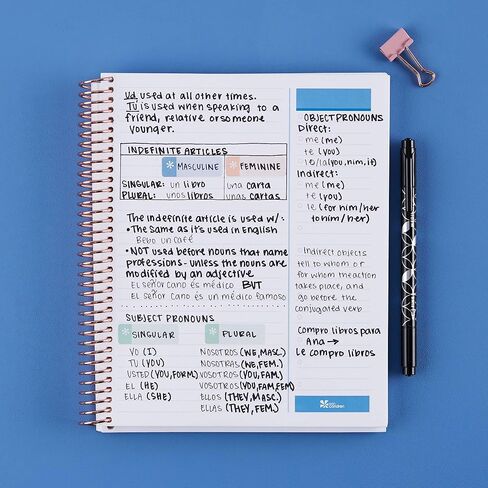 Erin Condren 7" X 9" Spiral Bound Productivity Notebook - Watercolor Blooms, 160 Lined Page & To Do List Organizer Notebook, 80Lb Thick Mohawk Paper, Stickers Included in Saudi Arabia