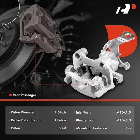 A-Premium Disc Brake Caliper Assembly with Bracket Compatible with Toyota Corolla iM 2017-2018 & Lexus CT200h 2011-2017 & Scion iM 2016 - Rear Right Passenger Side in Saudi Arabia
