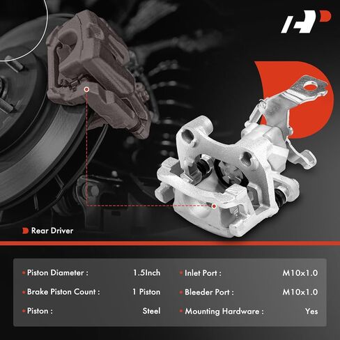 A-Premium Disc Brake Caliper Assembly with Bracket Compatible with Toyota Corolla iM 2017-2018 & Lexus CT200h 2011-2017 & Scion iM 2016 - Rear Left Driver Side in Saudi Arabia