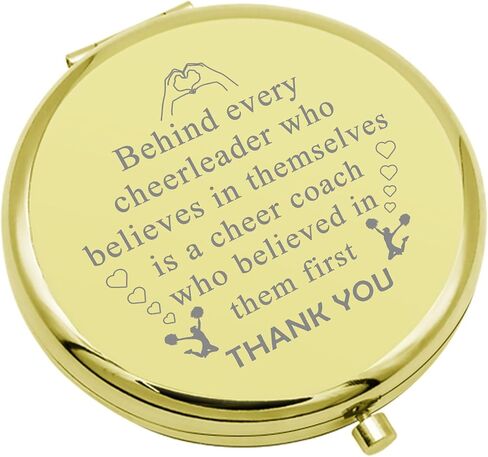 2 PCS Cheer Coach Gift Appreciation Gift Compact Makeup Mirror for Cheerleading Coach Thank You Cheer Coach Gift from Cheerleader Folding Makeup Mirror Birthday Christmas Thanksgiving Gift in Saudi Arabia