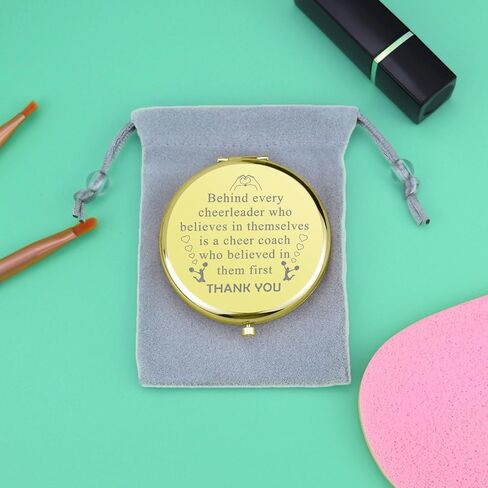 2 PCS Cheer Coach Gift Appreciation Gift Compact Makeup Mirror for Cheerleading Coach Thank You Cheer Coach Gift from Cheerleader Folding Makeup Mirror Birthday Christmas Thanksgiving Gift in Saudi Arabia