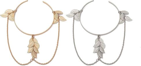 Asphire سوار الذراع العلوي الذراع الكفة سلسلة ريشة شرابة الذراع قابل للتعديل ورقة العنقودية شارة الحد الأدنى الإسورة للنساء (الذهب) in Kuwait