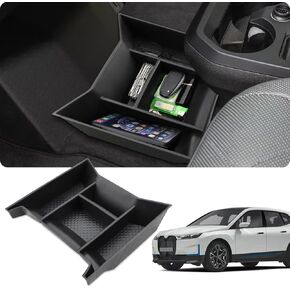MARCHFA Center Console Organizer Tary Compatible for 2022 2023 2024 2025 BMW iX I20 Accessories Lower Console Storage
