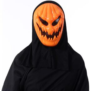 KIPETTO Halloween Pumpkin Mask Scary Full Head Mask for Halloween Masquerade Carnival Cosplay Party Decorations