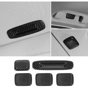 for Silverado Roof Speaker Handle Trim Cover Kit Chrome for Chevrolet Silverado GMC Sierra 2014-2018 Chrome Interior Accessories 5pcs