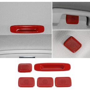 for Silverado Roof Speaker Handle Trim Cover Kit Chrome for Chevrolet Silverado GMC Sierra 2014-2018 Chrome Interior Accessories 5pcs