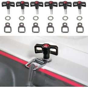 Hardtop Quick Release Bolts:Hardtop Quick Removal Fastener Thumb Screws for 1997-2024 Jeep Wrangler TJ JK JL 4xe Gladiator JT & Ford Bronco 2021+(Star,6PCS)