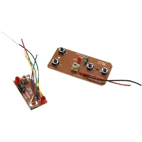 Jowxsx 2Pcs 27mhz Four-Way Remote Control Board Two-Way RC Transmitter and Receiver Toy Car Robot Model Accessories for DIY Toys Projects (Four-Way Remote Control Remote and App Controlled Vehicles