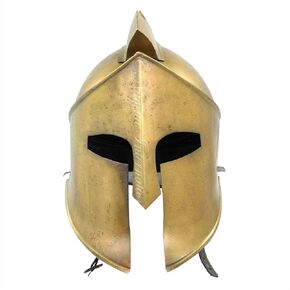 Nagina International Antique Bronze Finish Ancient Medieval Armor Knight Spartan 300 Movie King Leonidas Helmet Replica | Classical Old Look Vintage Style Costume