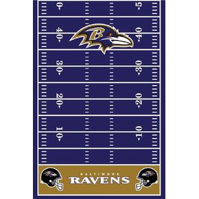 Baltimore Ravens All Over Print Tablecover - 54" x 96" (1 Count) - Perfect for Game Day Parties