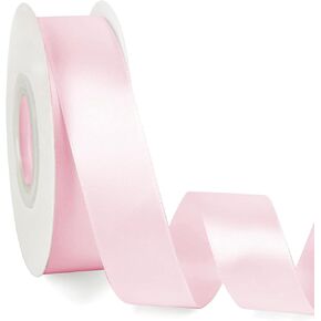 1 Inch Double Faced Pink Satin Ribbon, 25 Yards Solid Silk Fabric Ribbons Perfect for Floral Bouquet Christmas Bows Gift Wrapping, Hair Accessories, Wedding Party Decoration, DIY Crafts