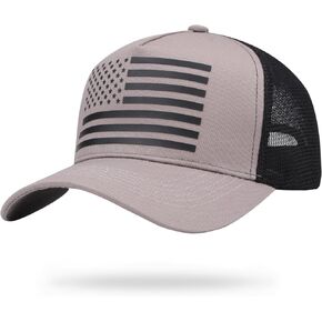 American Flag Trucker Hat Baseball Caps Snapback Hat for Men Women Breathable Mesh Side Adjustable Hats