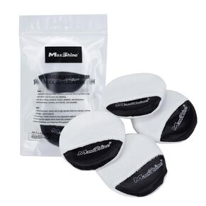 Maxshine 4-Pieces Handheld Microfiber Wax Applicator Pad Set - Professional Auto Detailing Ultra Soft Wax Finger Pocket Applicator - Scratch Free