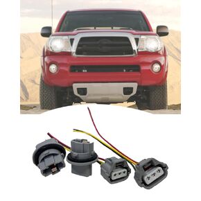 Front Turn Signal Light Connector Plug Harness & Bulb Socket Replace 90075-60060 Fit for Toyota Tacoma 4Runner Corolla Highlander Tundra Venza 2004-2018