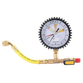 Nitrogen Pressure Test Gauge for Air Conditioning, Refrigerant, Car, Central Air Conditioning Pressure (R134a, R22, R407C, R410A), Nitrogen Regulator
