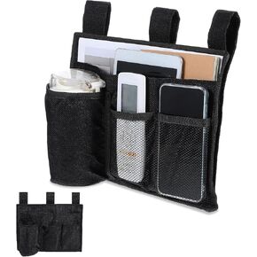 Tobeelec Bedside Caddy Storage Organizer, Bedside Storage Caddy, Hanging Bedside Caddy, Hanging Storage Bag Pocket for Bunk/Hospital Beds, Bedside Storage Organizer for Magazine, Phone, Glasses