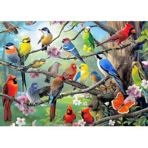 Puzzles for Adults 500 Pieces Bird Jigsaw Puzzles for Adults Kids Colorful Hummingbird Puzzle Summer Cute Family Challenging Puzzle Games