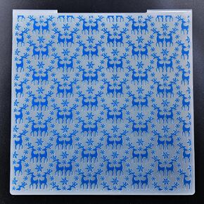 Kwellam Merry Christmas Snowflake Deer Background Plastic Embossing Folders for Card Making Scrapbooking and Other Paper Crafts 3100814