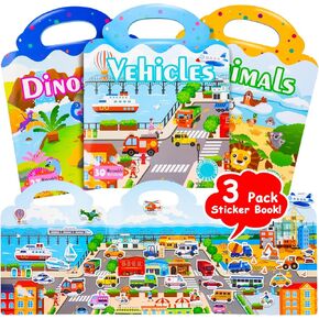 4 كتب ملصقات قابلة لإعادة الاستخدام للأطفال الصغار 2-4 سنوات، كتب ملصقات قابلة لإعادة الاستخدام للأطفال الصغار 1-3 مع 126 ملصقًا قابلاً لإعادة الاستخدام، كتب ملصقات للأطفال من سن 2-4 سنوات، كتاب أنشطة ملصقات منتفخ للأطفال الصغار فتاة صبي in Kuwait