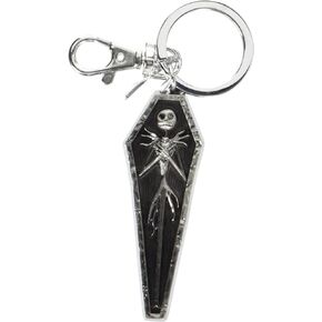Nightmare Before Christmas Jack in Coffin Pewter Key Ring,Multi-colored,3"
