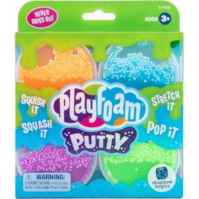 Educational Insights Playfoam Putty 4-Pack, Fidget Toys for Kids, Sensory Toys for Boys & Girls Ages 3+