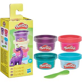 Play-Doh Dino Mini Color 4-Pack of Modeling Compound with Glitter and Metallic Colors, 1-Ounce Cans, Non-Toxic