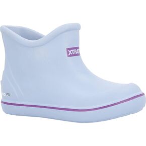 Xtratuf TUFS Big Kids Ankle Deck Boot, Sky Blue, Size 2(M)