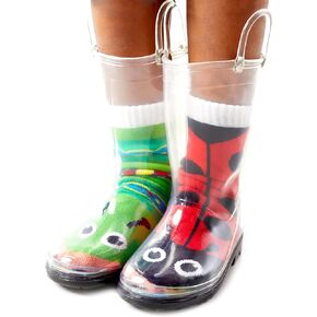 Pals Rainboots for Kids, Durable & Waterproof Transparent Pair for Boys and Girls, 1 Pair