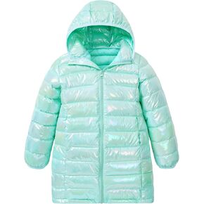 Cutemile Girls Winter Jacket Long Puffer Coat Water Resistant with Hooded 5-12 Years