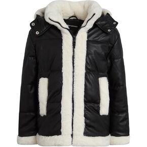 URBAN REPUBLIC Girls Puffer Jacket - Zip Up Coat Puffer Rain Jacket with Faux Fur Trim - Lightweight Jacket for Girls (7-16) in Kuwait