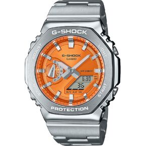 Casio G-Shock Octagonal Orange Stainless Steel Watch GM2110D-4A