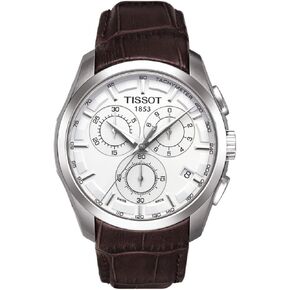 Tissot mens Couturier Chrono Quartz stainless-steel Dress Watch Brown T0356171603100