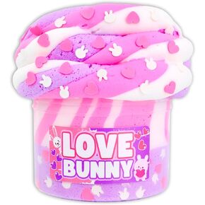 Love Bunny - سلايم عيد الفصح الهجين المزخرف 8 أونصة سائلة - مصنوع يدويًا في الولايات المتحدة الأمريكية - سلايم مخدر - أرجواني/وردي
