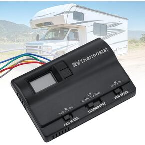 Upgrade 83303862 Digital Thermostat Compatible with Coleman 8330-336 337 338 339 368 386 Thermostat Replacement for Heat/Cool T-Stat Wall Thermostat Provide Detailed Wiring Instructions（Black