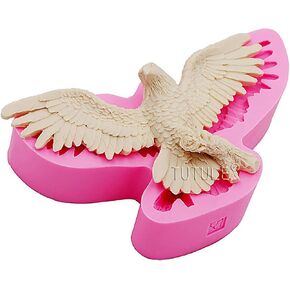 Bald Flying Eagle Ornaments Silicone Mold for DIY Decoration Crafting Luggage Craft Trinket Polymer Mold Epoxy Candy Desserts Bag Tag Pendant Crystal Wax Plaster Resin