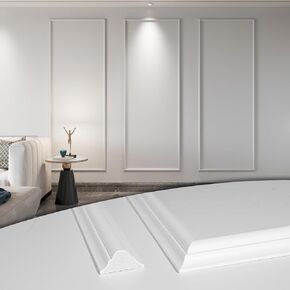Art3d Pre-Cut Wall Molding Set of 3 pcs, Ready-to-Assemble Wainscoting Panels for Interior Wall Décor Living Room Bedroom Accent Wall - Installed with Glue, 3 Frames