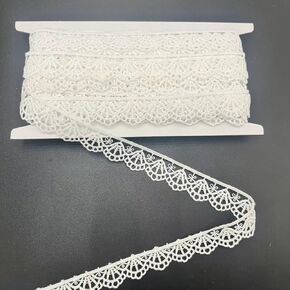lace Trim. 3cm x 5 Yards Pink lace Ribbon for Garment Sewing, DIY Craft, Home Decor, DIY Arts and Craft. (P-D Pink)
