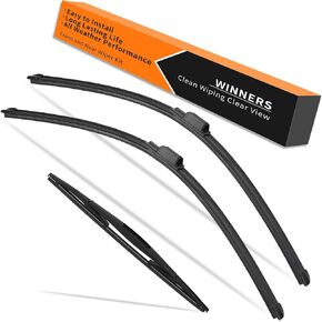 Wiper Blades for Mazda 3 Hatchback 2019 2020 2021 2022 2023 2024, OEM Quality Windshield Wipers Include Front 26 17 Inch and Rear Blade 14 Inch, Easy to Install Replacement Wipers Pack of 3
