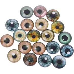 20Pcs Glass for Doll Eyes Animal Crafts Eyeballs for Dinosaur Eye Accessorie, 18, As Pic Shows