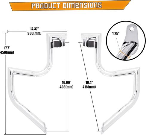 Engine Guard Highway Crash Bar for Kawasaki Vulcan 900 VN900 Classic Custom 2006-2019 (Ordinary Style, Chrome) in Kuwait