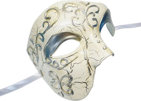 Mens Masquerade Mask Halloween Costume Phantom Of The Opera Half Face Mask for Couple in Saudi Arabia