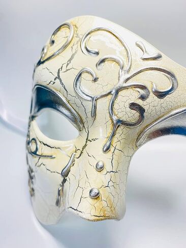 Mens Masquerade Mask Halloween Costume Phantom Of The Opera Half Face Mask for Couple in Saudi Arabia