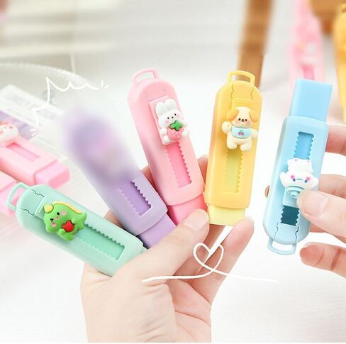 5 قطع من محايات أقلام الرصاص القابلة للسحب بأشكال حيوانات لطيفة من DzdzCrafts، محايات للأطفال والبنات والأطفال لوازم القرطاسية المدرسية in Kuwait