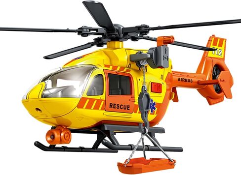 15" Rescue Helicopter Toy Light and Sound Rescue Vehicles Toys for Kids Aged 3 Toddler Kids Boys Gifts (Rescue Helicopter) in Saudi Arabia