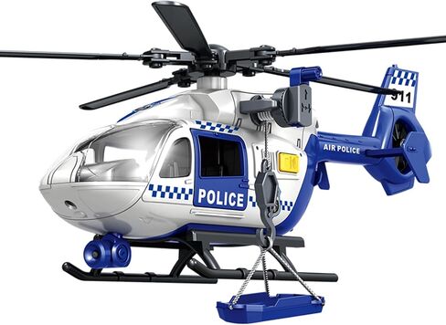 15" Rescue Helicopter Toy Light and Sound Rescue Vehicles Toys for Kids Aged 3 Toddler Kids Boys Gifts (Rescue Helicopter) in Saudi Arabia