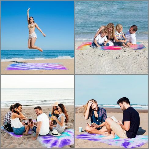 Turkish Beach Towels for Tie-dye Oversized White Beach Towel for tie dye Party 71x39 Lightweight Beach Blanke for Bath Towel Travel Towels with tie dye Thread (1) (4PCS) in Kuwait
