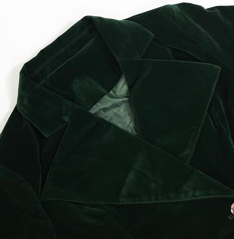 LifeShe Women's Velvet Blazer Work Office Dressy Lapel Collar Double Breasted Peplum Blazers Jacket in Saudi Arabia
