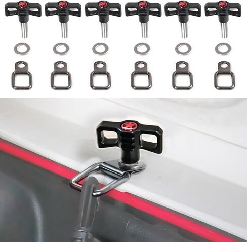 Hardtop Quick Release Bolts:Hardtop Quick Removal Fastener Thumb Screws for 1997-2024 Jeep Wrangler TJ JK JL 4xe Gladiator JT & Ford Bronco 2021+(Star,6PCS) in Saudi Arabia