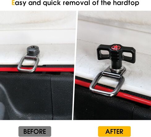 Hardtop Quick Release Bolts:Hardtop Quick Removal Fastener Thumb Screws for 1997-2024 Jeep Wrangler TJ JK JL 4xe Gladiator JT & Ford Bronco 2021+(Star,6PCS) in Saudi Arabia