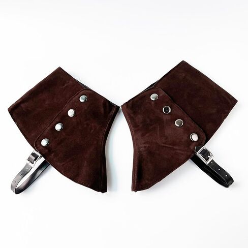 Men's Gangster Spats 20s Leather Boot Covers for Men Snap Spats Vintage Style Dapper Men Gaiters Spats Costume Accessories in Saudi Arabia